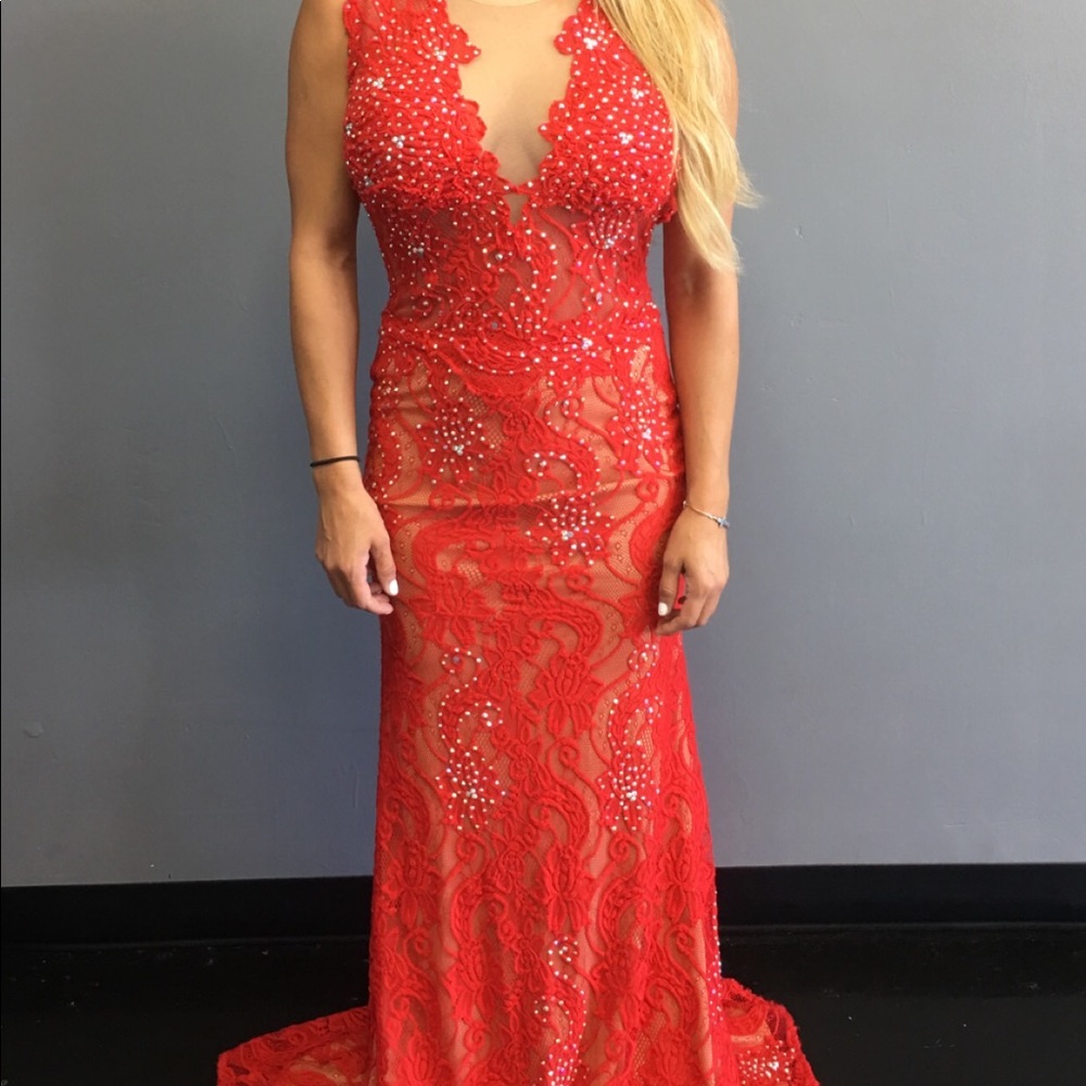 Beautiful Red Jovani gown